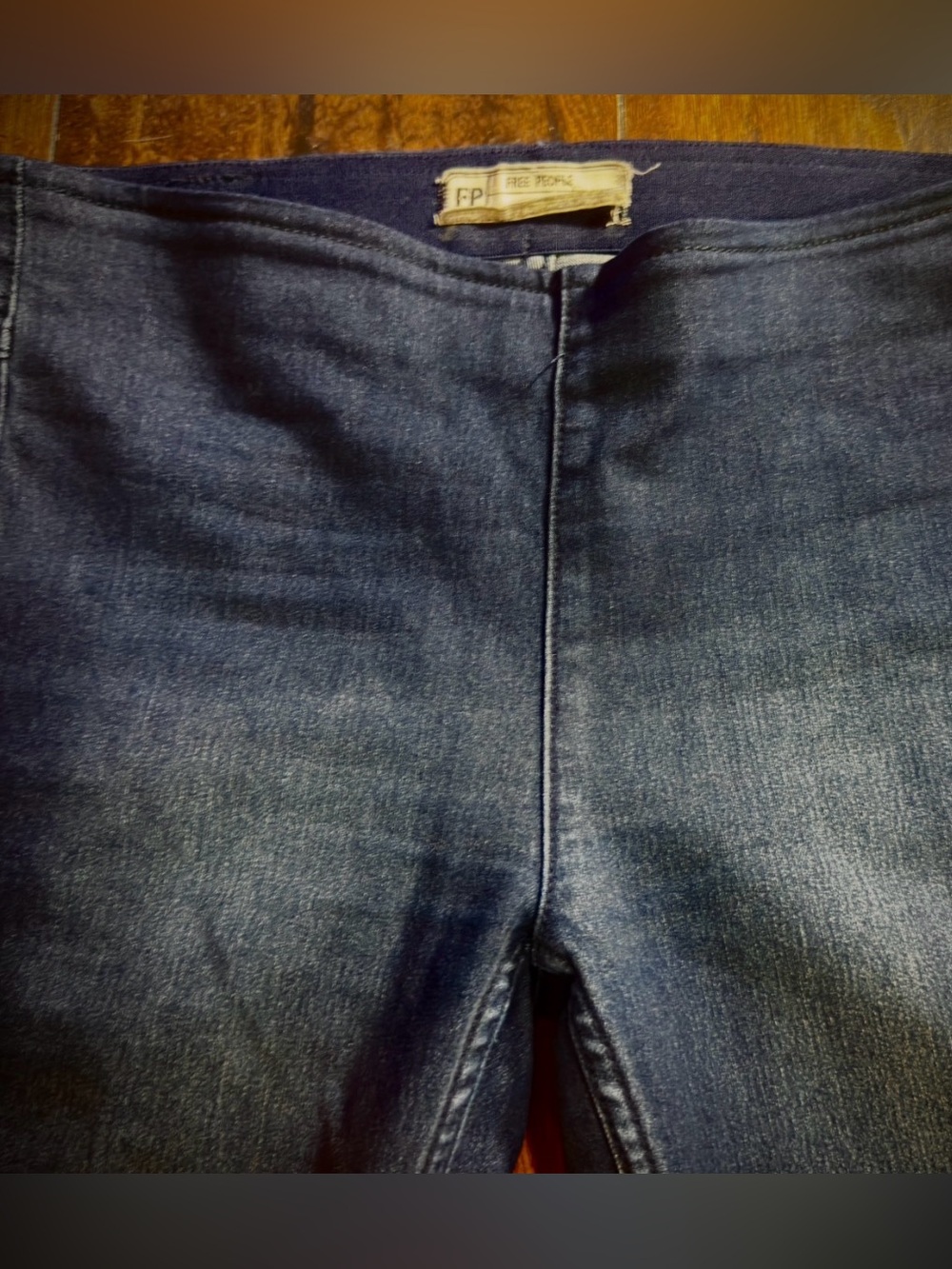 Free People High-Rise Blue Flare Jeans - Picture 3 of 9